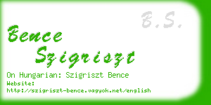 bence szigriszt business card